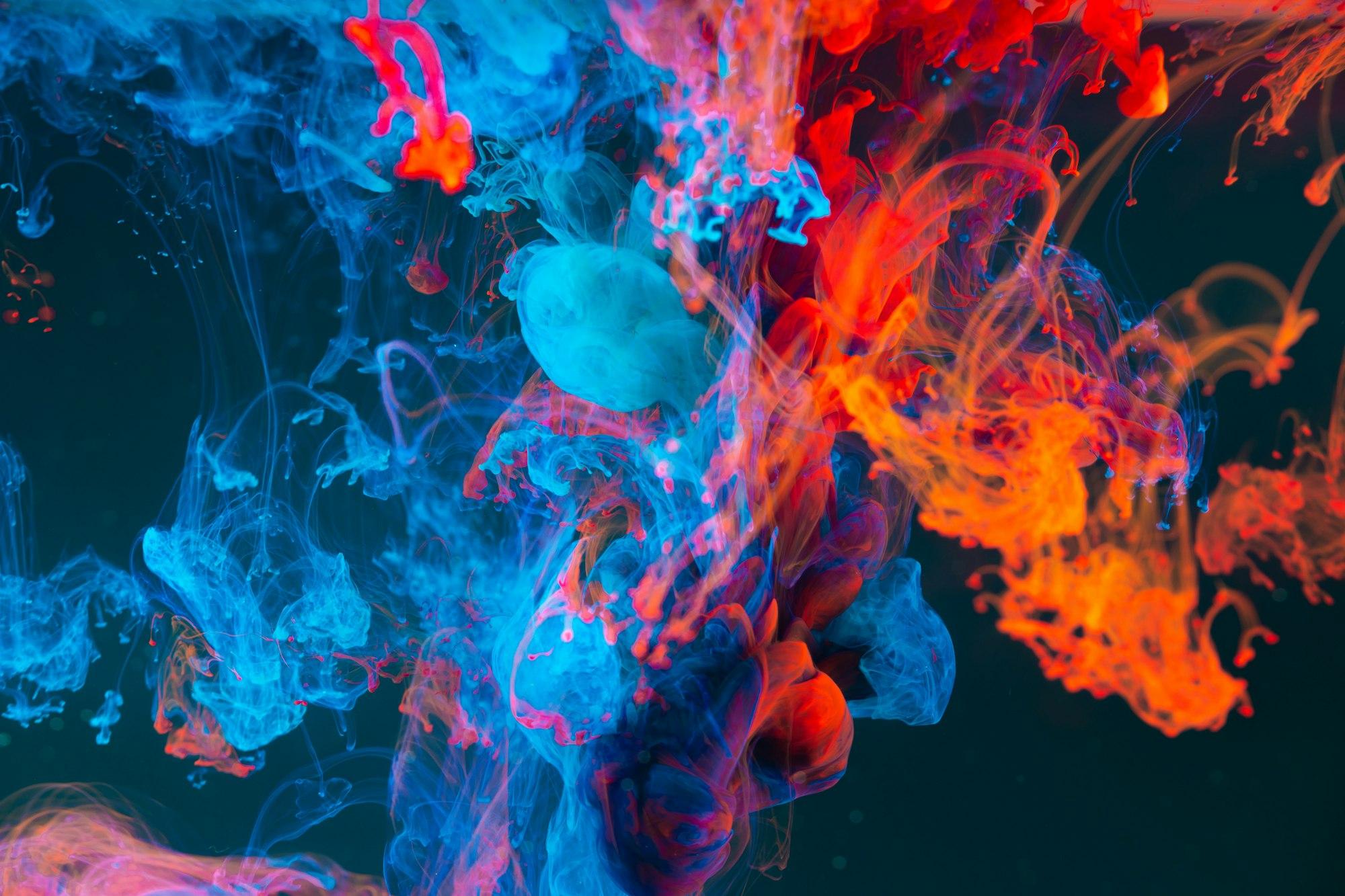 Abstract fluid color artwork